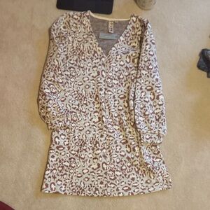 Dolan Brown and Red Patterned dress